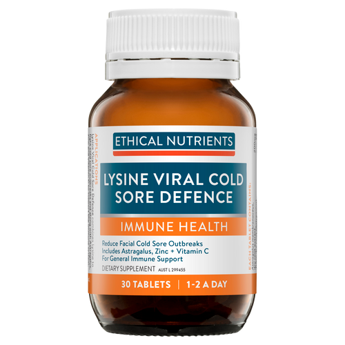 Ethical Nutrients Lysine Viral Cold Sore Defence 30 Tablets