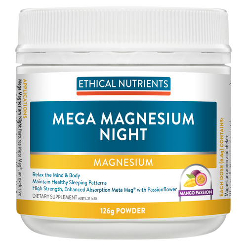 Ethical Nutrients Mega Night Magnesium 126g Mango Passion