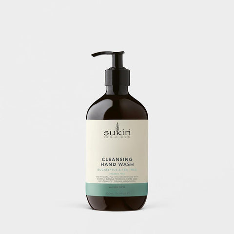 Sukin Cleansing Hand Wash Eucalyptus & Tea Tree 500mL Pump