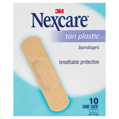 Nexcare Tan Plastic Strips Sachet 10 Pack