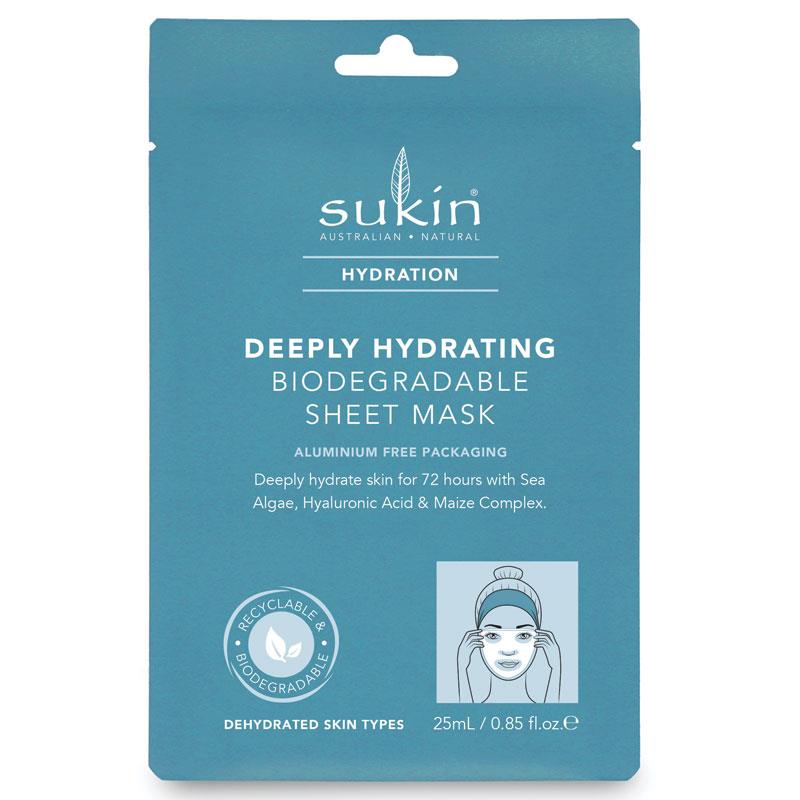 Sukin Hydration Deeply Hydrating Biodegradable Sheet Mask 25ml