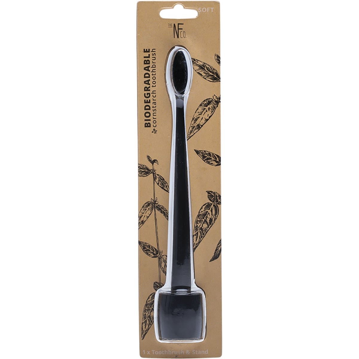NFCO. Bio Toothbrush & Stand Soft Pirate Black x8