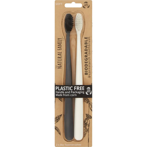 NFCO. Bio Toothbrush Soft Pirate Black & Ivory Desert 8x2pk
