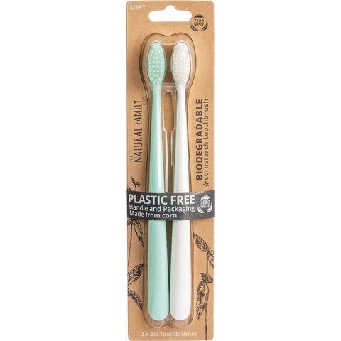 NFCO Bio Toothbrush (Twin Pack) River Mint & Ivory Desert 2