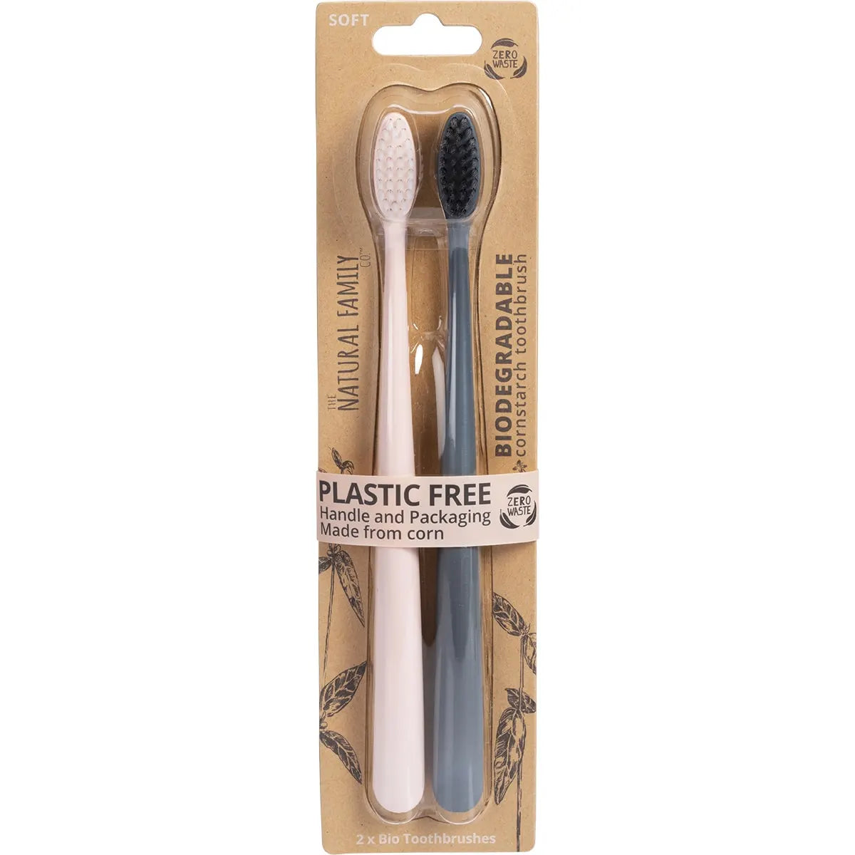 NFCO. Bio Toothbrush Soft Rose Quartz & Monsoon Mist 8x2pk