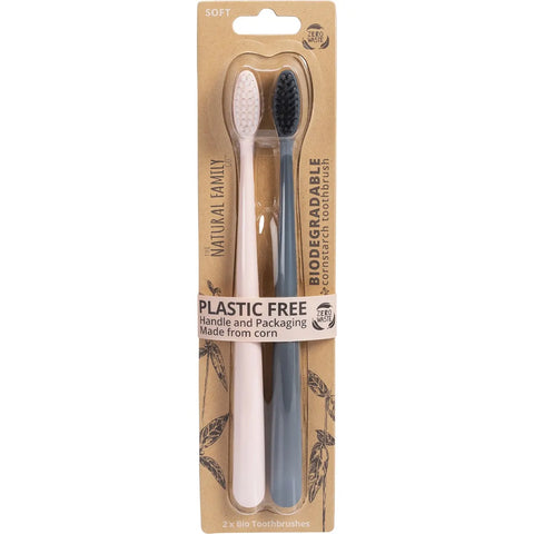 NFCO. Bio Toothbrush Soft Rose Quartz & Monsoon Mist 8x2pk
