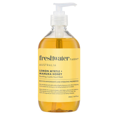 Freshwater Farm Lemon Myrtle Oil + Manuka Honey Castile Hand Wash 500ml