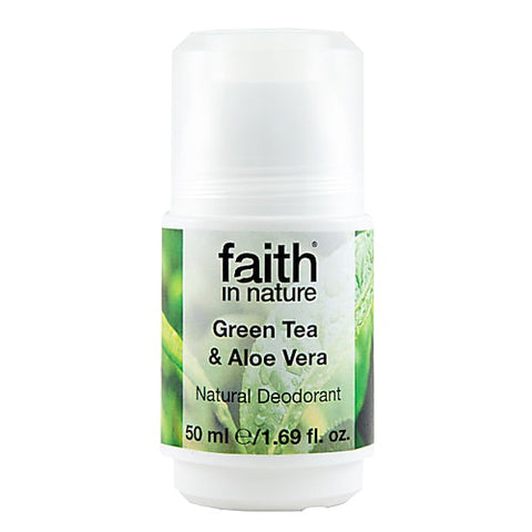 Faith In Nature Roll-on Deodorant Green Tea & Aloe Vera 50g