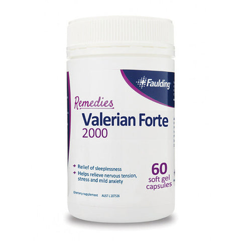 Faulding Remedies Valerian Forte 2000 60 Capsules