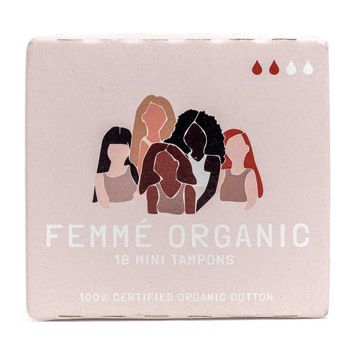 Femme Organic Cotton Tampons 18 Pack