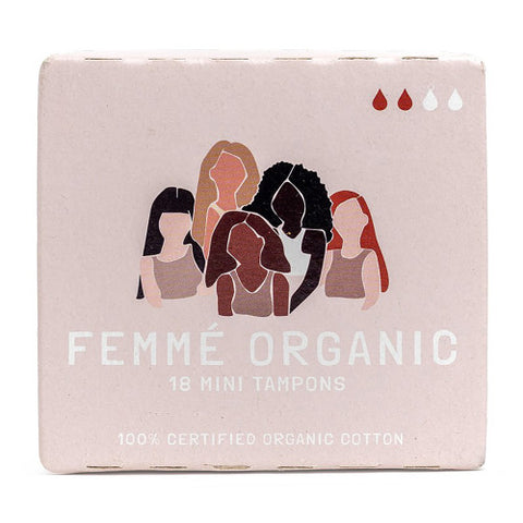 Femme Organic Cotton Tampons 18 Pack