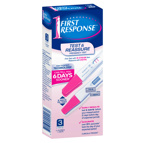 First Response Test & Reassure 3 Pregnancy Tests