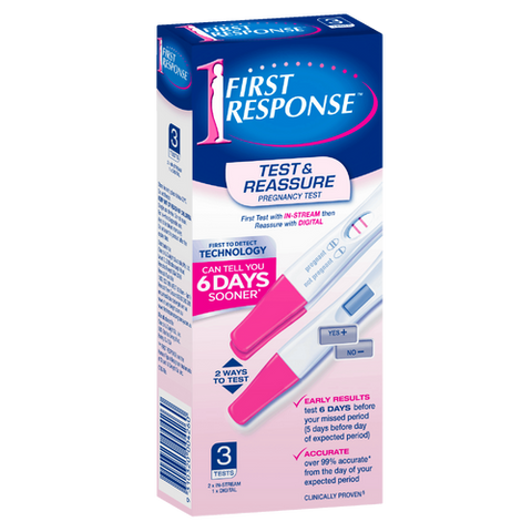 First Response Test & Reassure 3 Pregnancy Tests