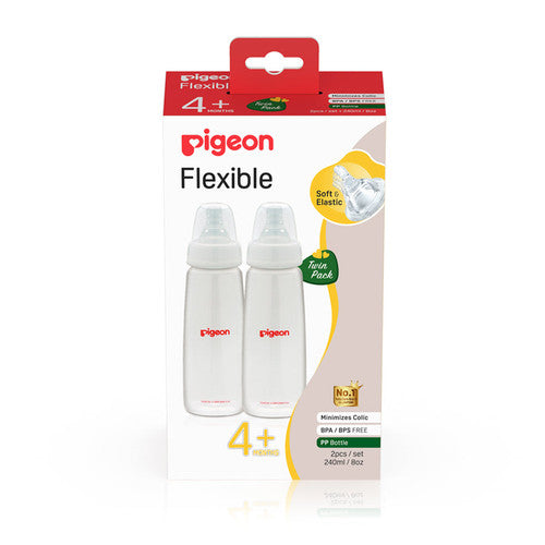 Pigeon Flexible Bottle PP 240ml Twin Pack