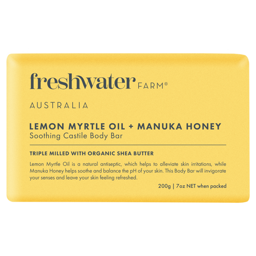 Freshwater Farm Lemon Myrtle Oil + Manuka Honey Body Bar 200g