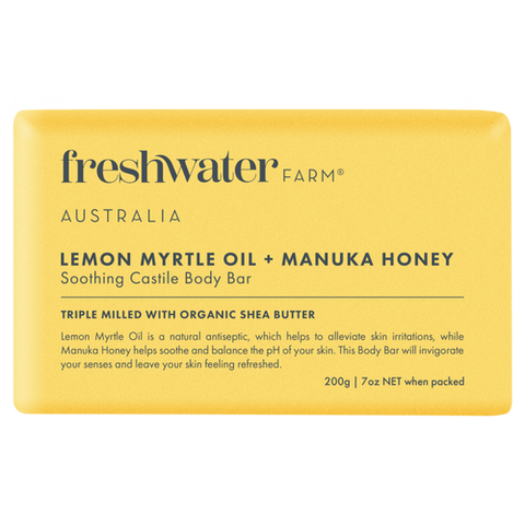 Freshwater Farm Lemon Myrtle Oil + Manuka Honey Body Bar 200g