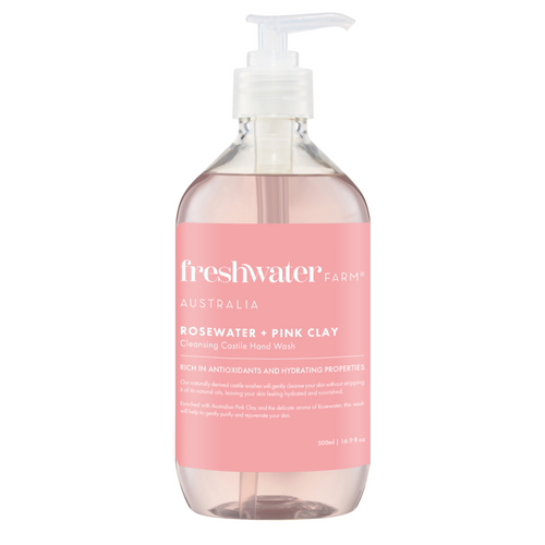 Freshwater Farm Rosewater + Pink Clay Castile Hand Wash 500ml