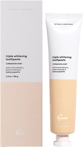 GEM Toothpaste Triple Whitening Cinnamon Mint 100g