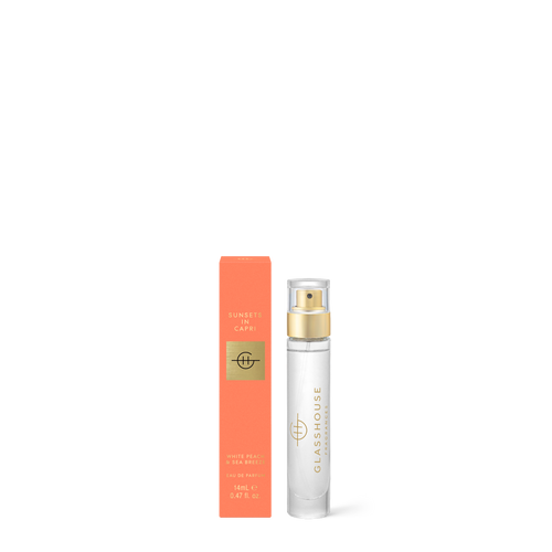 Glasshouse Fragrances Sunsets In Capri Eau De Parfum White Peach & Sea Breeze 14ml