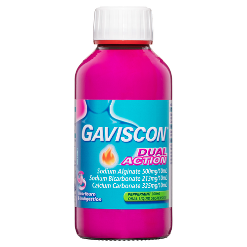 Gaviscon Dual Action Liquid Heartburn & Indigestion Relief Peppermint 300ml