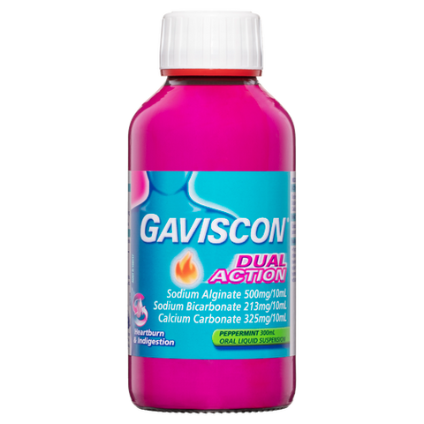 Gaviscon Dual Action Liquid Heartburn & Indigestion Relief Peppermint 300ml