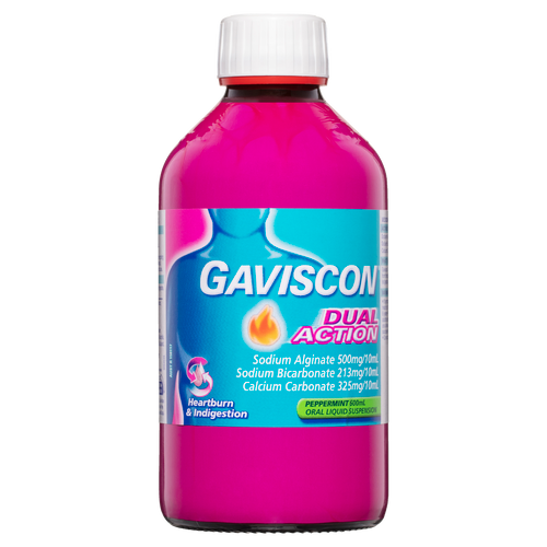 Gaviscon Dual Action Liquid Heartburn & Indigestion Relief Peppermint 600ml