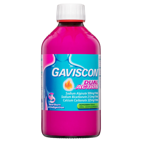 Gaviscon Dual Action Liquid Heartburn & Indigestion Relief Peppermint 600ml