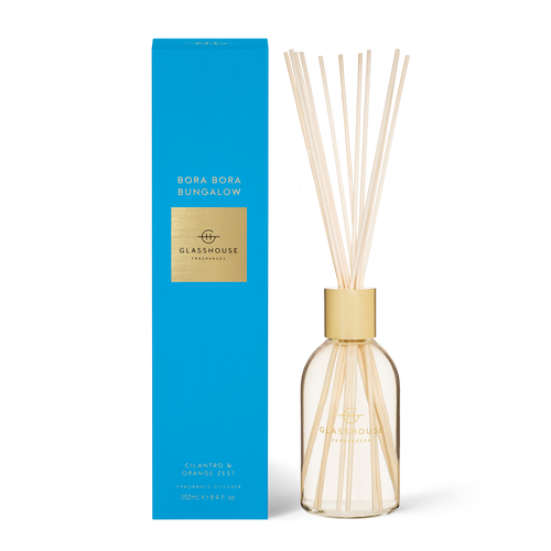 Glasshouse Bora Bora Bungalow Fragrance Diffuser Cilanto & Orange Zest 250ml