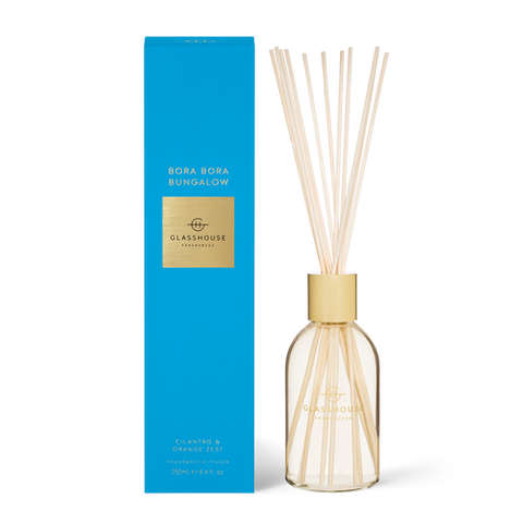 Glasshouse Bora Bora Bungalow Fragrance Diffuser Cilanto & Orange Zest 250ml