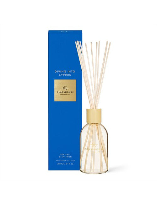 Glasshouse Diving Into Cyprus Fragrance Diffuser Sea Salt & Saffron 250ml