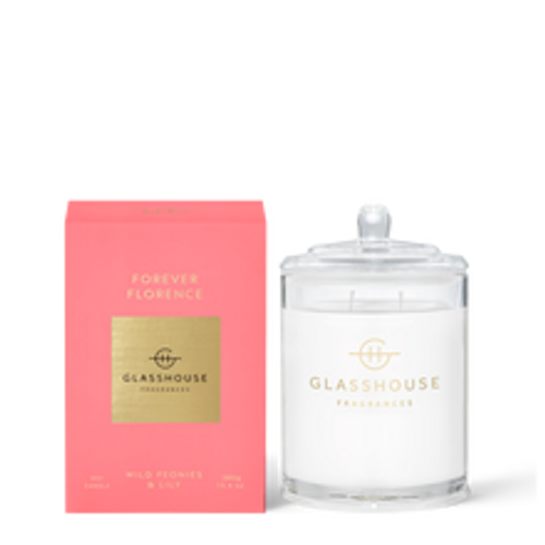 Glasshouse Forever Florence Soy Candle - Wild Peonies & Lily 380g