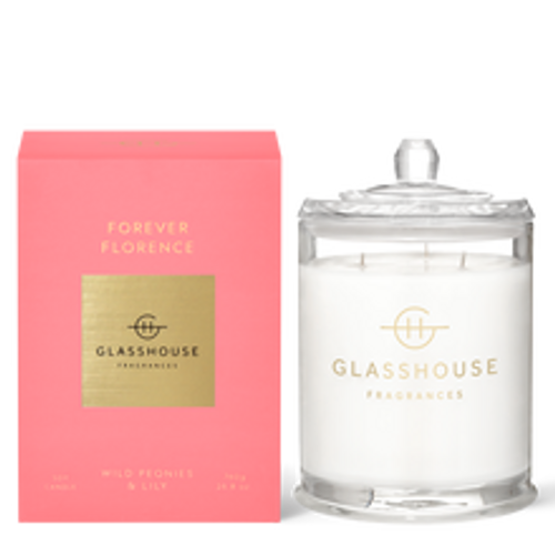 Glasshouse Forever Florence Soy Candle - Wild Peonies & Lily 760g