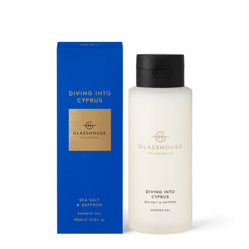 Glasshouse Fragrances Diving Into Cyprus Shower Gel Sea Salt & Saffron 400ml