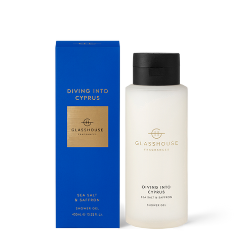 Glasshouse Fragrances Diving Into Cyprus Shower Gel Sea Salt & Saffron 400ml