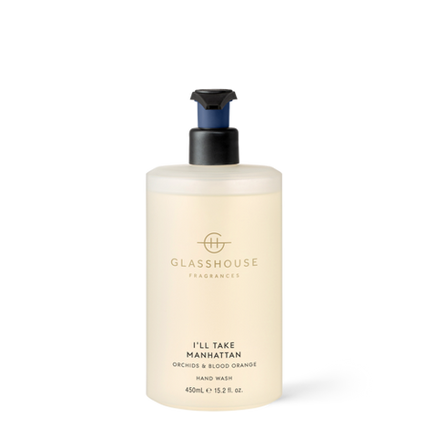 Glasshouse Fragrances I'll Take Manhattan Hand Wash Orchids & Blood Orange 450ml