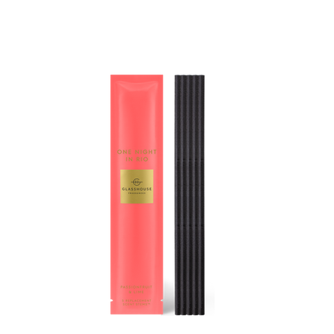 Glasshouse Fragrances One Night In Rio Replacement Scent Stems Passionfruit & Lime 5 Pack