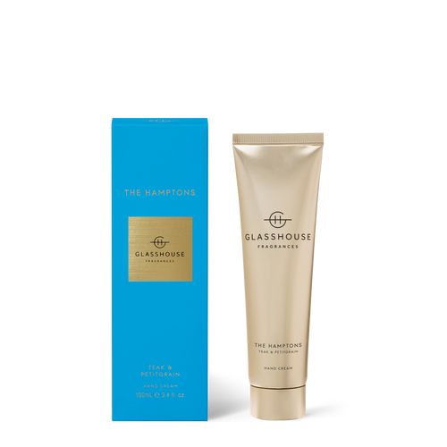 Glasshouse Fragrances The Hamptons Hand Cream Teak & Petitgrain 100ml
