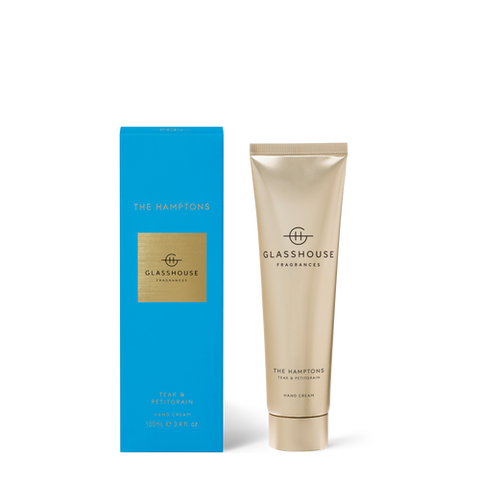 Glasshouse Fragrances The Hamptons Hand Cream Teak & Petitgrain 100ml