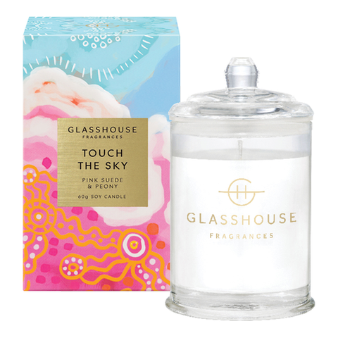 Glasshouse Fragrances Touch the Sky Pink Suede & Peony 60g