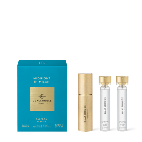 Glasshouse Fragrances Midnight In Milan Eau De Parfum (Rose and Saffron) Twist & Spray 19mL