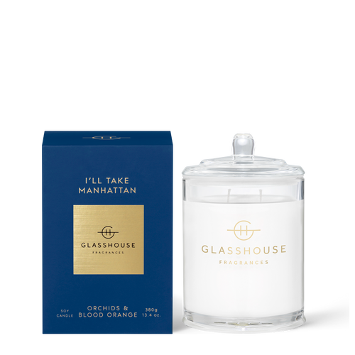 Glasshouse I'll Take Manhattan Soy Candle- Orchids & Blood Orange 380g