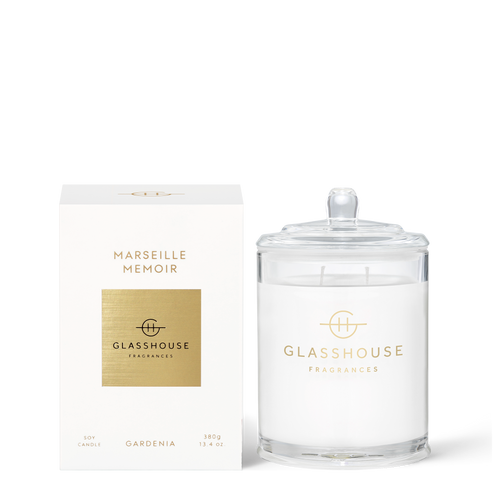Glasshouse Marseille Memoir Soy Candle- Gardenia 380g