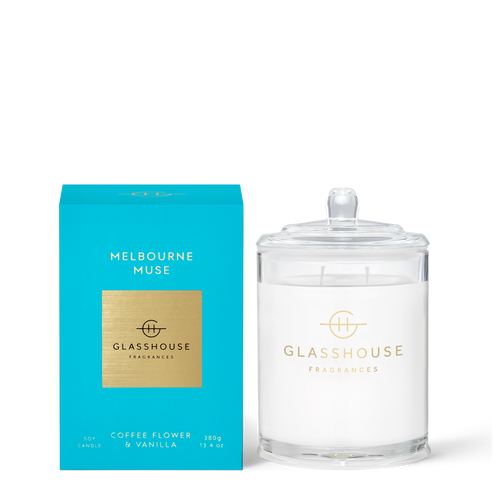 Glasshouse Melbourne Muse Soy Candle- Coffe Flower & Vanilla 380g