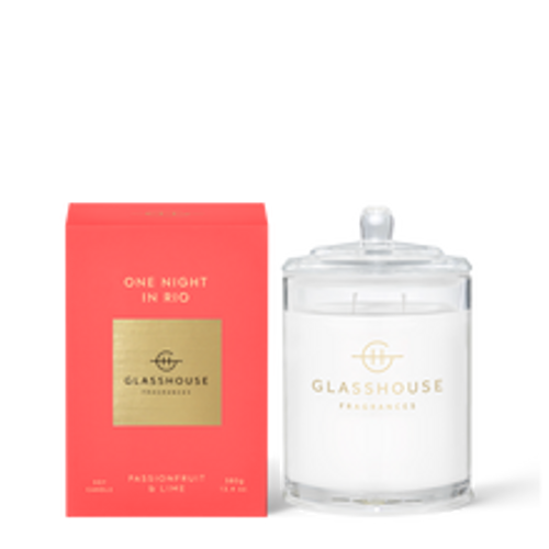 Glasshouse One Night In Rio Soy Candle - Passionfruit & Lime 380g
