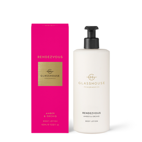 Glasshouse Rendezvous Body Lotion - Amber & Orchid 400ml
