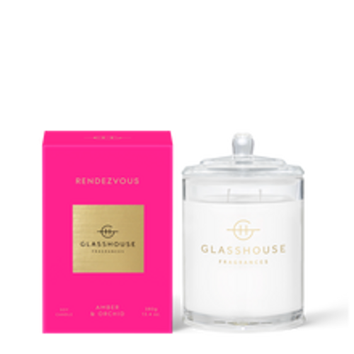 Glasshouse Rendezvous Soy Candle - Amber & Orchid 380g
