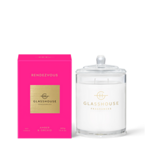 Glasshouse Rendezvous Soy Candle - Amber & Orchid 380g