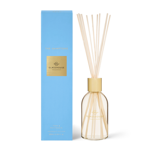 Glasshouse The Hamptons Fragrance Diffuser Teak & Petitgrain 250ml