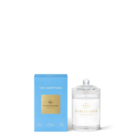 Glasshouse The Hamptons Mini Soy Candle - Teak & Petitgrain 60g
