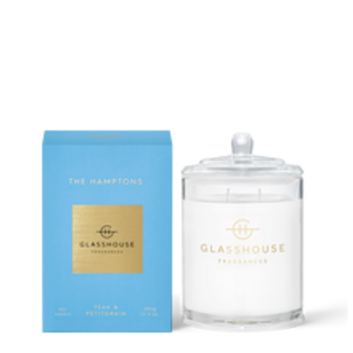 Glasshouse The Hamptons Soy Candle - Teak & Petitgrain 380g